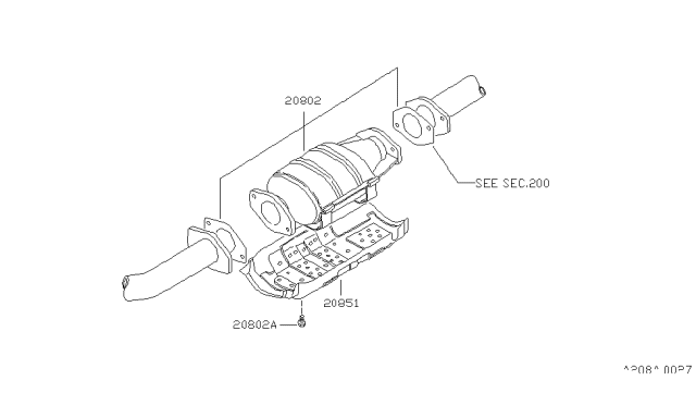 1988 Nissan Pulsar NX Catalyst Converter,Exhaust Fuel & URE In Diagram 3