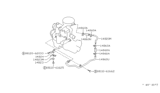 1987 Nissan Pulsar NX Secondary Air System Diagram 3