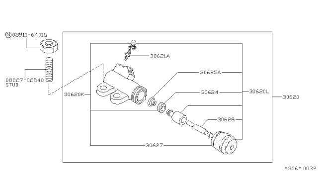 1987 Nissan Pulsar NX Piston Kt-Clutch OPRATING Cylinder Diagram for 30621-16E25