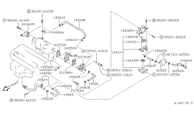 1990 Nissan Pulsar NX Secondary Air System Diagram 1