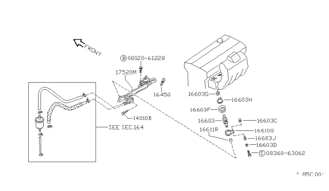 1987 Nissan Pulsar NX Fuel Supply System Diagram 1