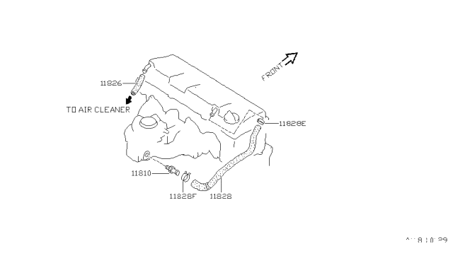 1987 Nissan Pulsar NX Crankcase Ventilation Diagram 4