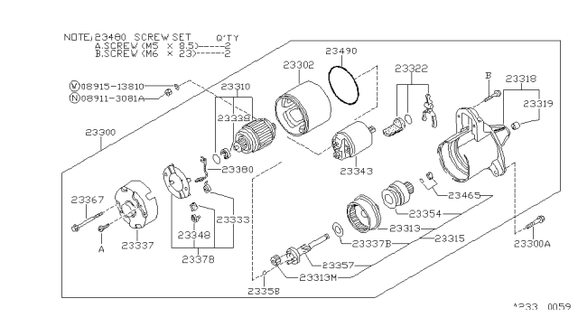 1987 Nissan Pulsar NX Starter Motor Diagram 2