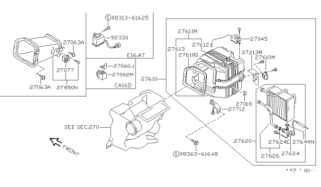 1987 Nissan Pulsar NX Cooling Unit Diagram