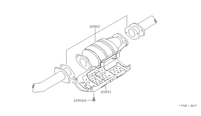 1989 Nissan Pulsar NX Catalyst Converter,Exhaust Fuel & URE In Diagram 4