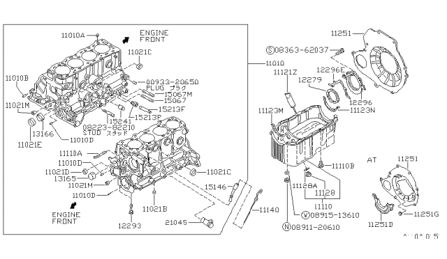 1987 Nissan Pulsar NX Gauge-Oil Level Diagram for 11140-55M01