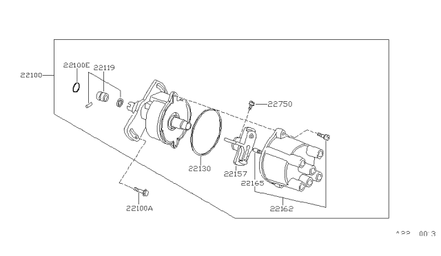 1988 Nissan Pulsar NX Distributor & Ignition Timing Sensor Diagram 1