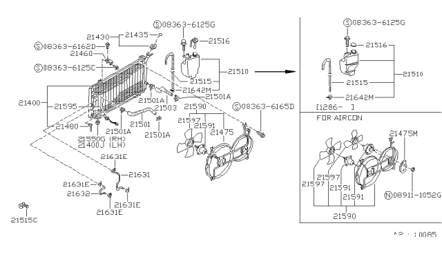 1989 Nissan Pulsar NX Radiator,Shroud & Inverter Cooling Diagram 3