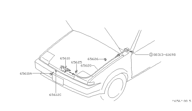 1989 Nissan Pulsar NX Hood Lock Control Diagram