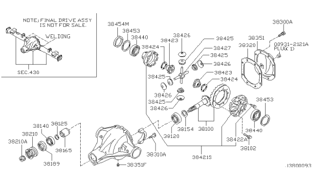 2003 Nissan Frontier Rear Final Drive Diagram 4