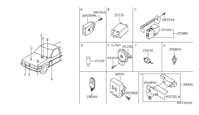 2003 Nissan Frontier Timer Assy-Seat Belt Diagram for 28470-7Z800