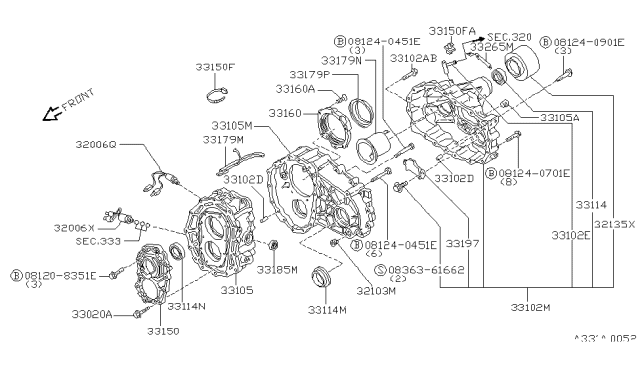 1998 Nissan Frontier Transfer Case Diagram