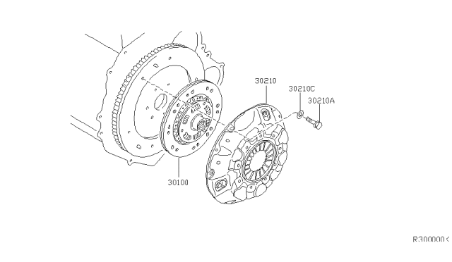 2004 Nissan Frontier Clutch Cover,Disc & Release Parts Diagram 3