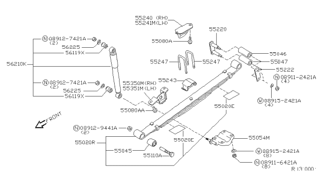 1999 Nissan Frontier Rear Suspension Diagram 3