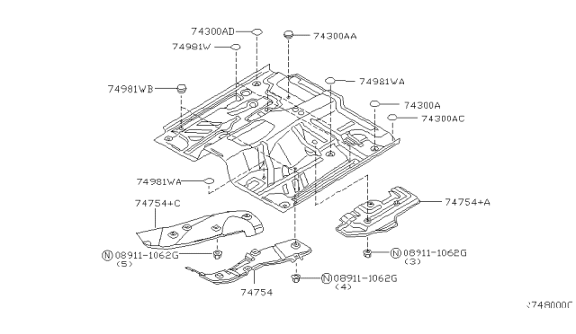 2000 Nissan Frontier Floor Fitting Diagram 2