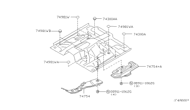 2000 Nissan Frontier Floor Fitting Diagram 10