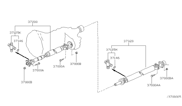 2000 Nissan Frontier Propeller Shaft Diagram 4