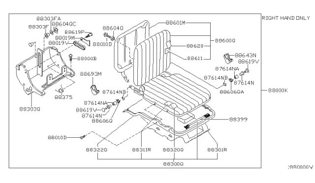 2003 Nissan Frontier Rear Seat Diagram 3