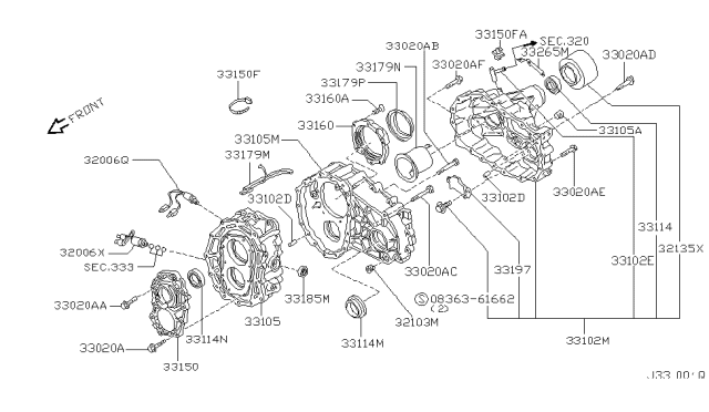 2004 Nissan Frontier Transfer Case Diagram