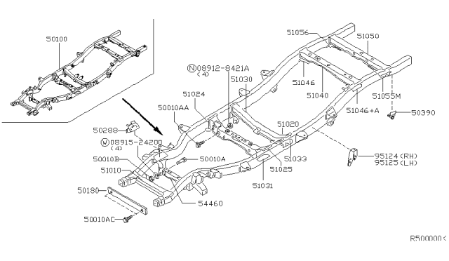 1999 Nissan Frontier Frame Diagram 7