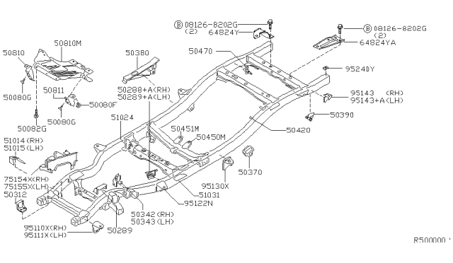 2000 Nissan Frontier Frame Diagram 1