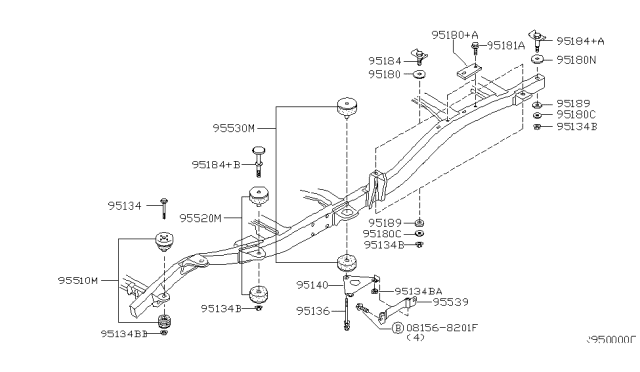 2003 Nissan Frontier Body Mounting Diagram 3