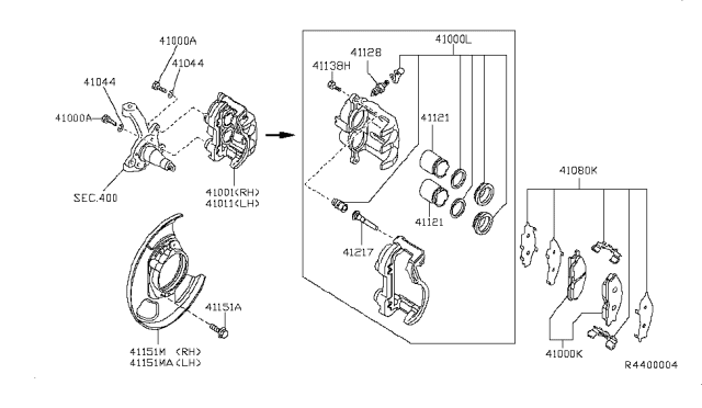 1999 Nissan Frontier Front Brake Diagram 3