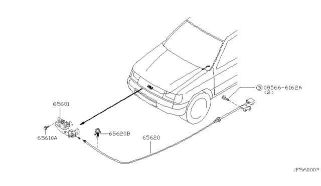 2001 Nissan Frontier Hood Lock Control Diagram 2