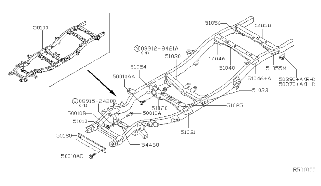 1999 Nissan Frontier Frame Diagram 5