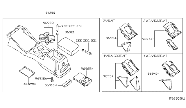 2001 Nissan Frontier Console Box Diagram 1