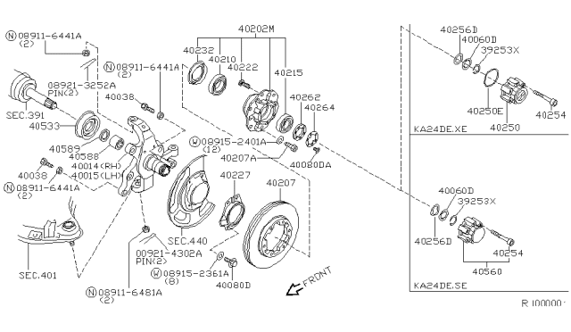 2000 Nissan Frontier Front Axle Diagram 3