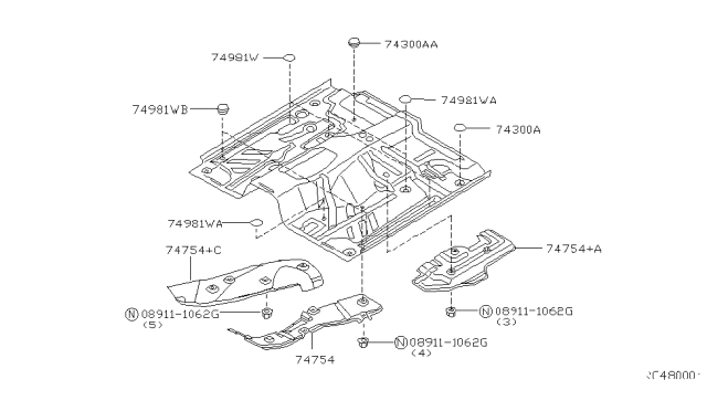 2000 Nissan Frontier Floor Fitting Diagram 8