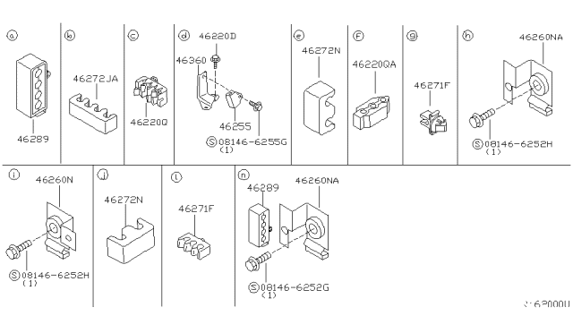 1998 Nissan Frontier Brake Piping & Control Diagram 2