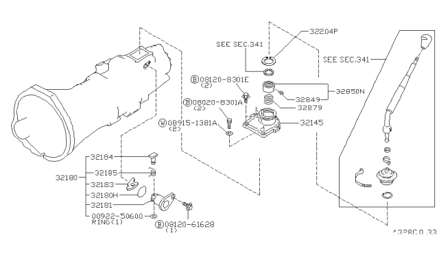 2004 Nissan Frontier Transmission Shift Control Diagram 2