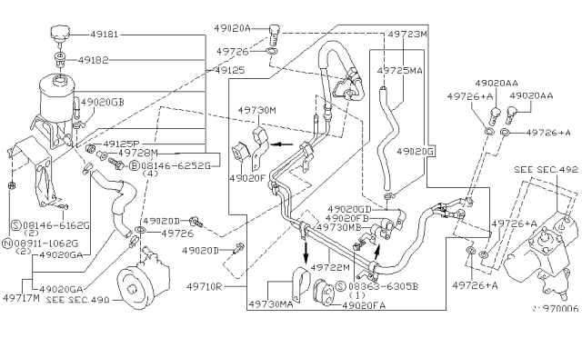 1998 Nissan Frontier Power Steering Piping Diagram 2