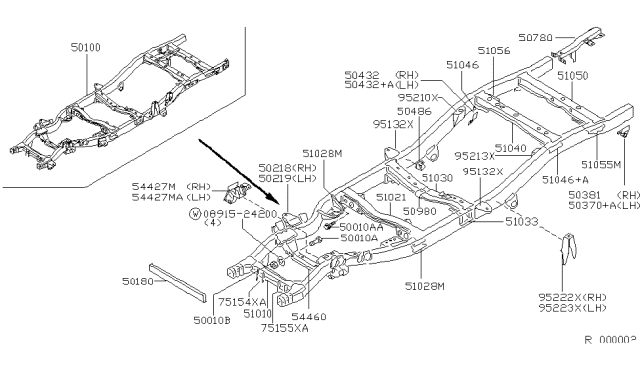 2000 Nissan Frontier Frame Diagram 7