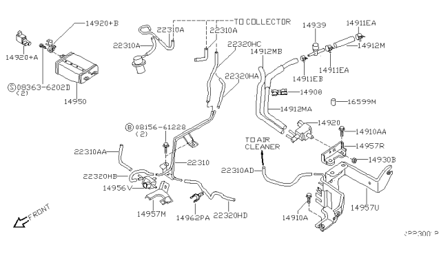 2000 Nissan Frontier Engine Control Vacuum Piping Diagram 5