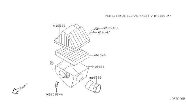 1998 Nissan Frontier Air Cleaner Diagram 4