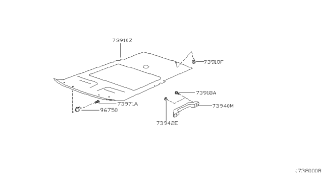 1999 Nissan Frontier Roof Trimming Diagram 3