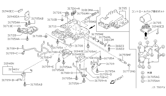 2004 Nissan Frontier Control Valve (ATM) Diagram 1