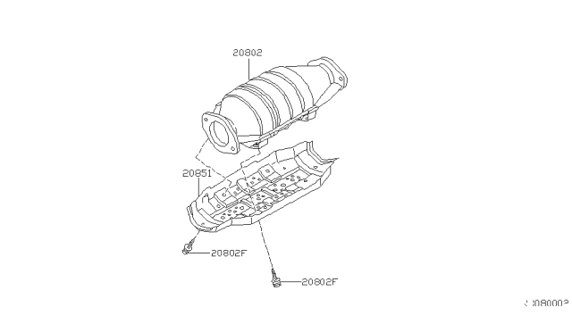 1998 Nissan Frontier Catalyst Converter,Exhaust Fuel & URE In Diagram 1