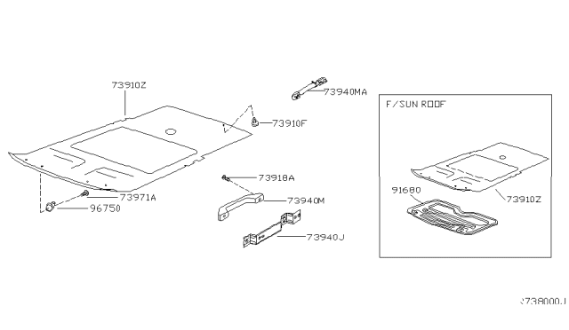 2002 Nissan Frontier Roof Trimming Diagram 4