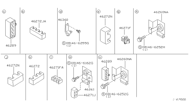 2001 Nissan Frontier Brake Piping & Control Diagram 1