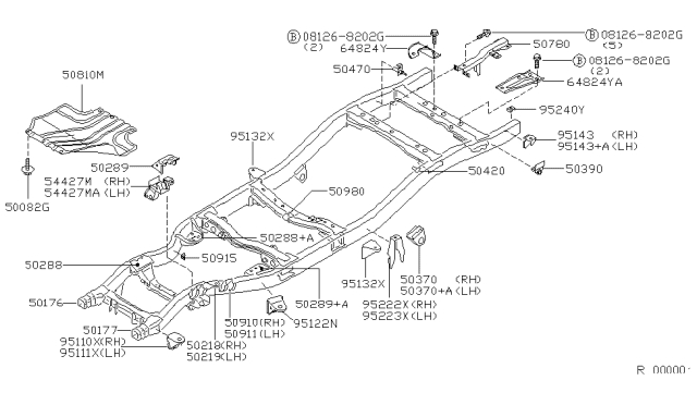 1999 Nissan Frontier Frame Diagram 1