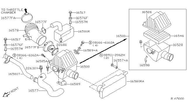 1999 Nissan Frontier Air Cleaner Diagram 3