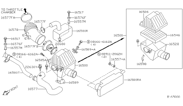 2000 Nissan Frontier Air Cleaner Diagram 3