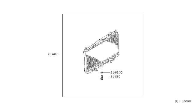 1998 Nissan Frontier Radiator Assy Diagram for 21460-4S100