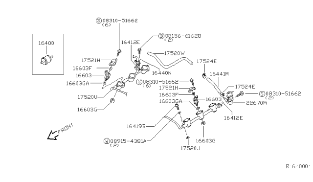 2000 Nissan Frontier Fuel Strainer & Fuel Hose Diagram 2