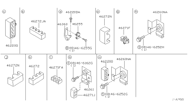 2000 Nissan Frontier Brake Piping & Control Diagram 2