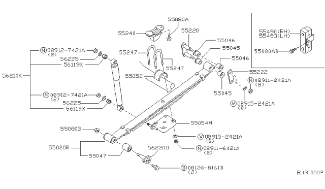 1998 Nissan Frontier Rear Suspension Diagram 1